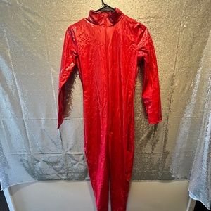 WOMENS RED BODYSUIT